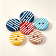 10 Pcs Resin Striped Buttons 2 or 4 Holes Flat Resin Sewing Buttons ...