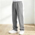 thumbnail image 5 of Lullu Boys Athletic Sweatpants Straight Leg Open Bottom Jogger Pants, Sizes 5-16, 5 of 7