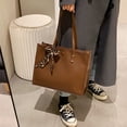 thumbnail image 3 of Bolso para mujer Bolso de mano de moda Bolsos de hombro Bolsos de mano con asa superior con bolsillo externomarrón, 3 of 6