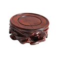 thumbnail image 3 of Abbracc Retro Circular Wooden Base Flowerpot Base Figurine Sculpture Display Stand, 3 of 9