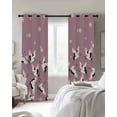 thumbnail image 4 of Cherry Blossoms Blackout Curtains for Bedroom Living Room Darkening Curtains 63 Inches Long White Crane Harmony Pink Window Curtain 2 Panels Set Insulated Window Treatment Grommet Drapes 42"x63", 4 of 9