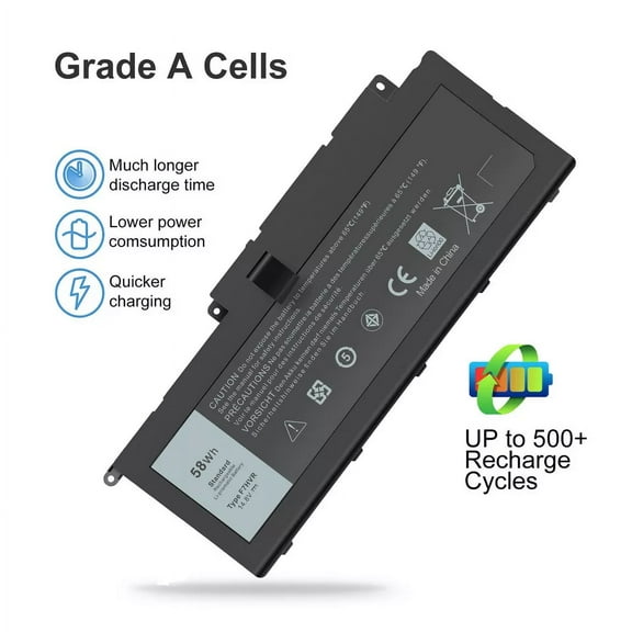 F7HVR Battery For Dell Inspiron 17 7000 7737 7746 14 15 15r 5545 14.8v 58Wh