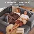 thumbnail image 2 of Modular Sectional Sofa with Ottoman, 110" Tufted Cloud Couch, No Assembly Required, Modern L-Shaped Sofa with 5 Pillows, Comfy Upholstered Couches for Living Room, Apartment, 2 of 6