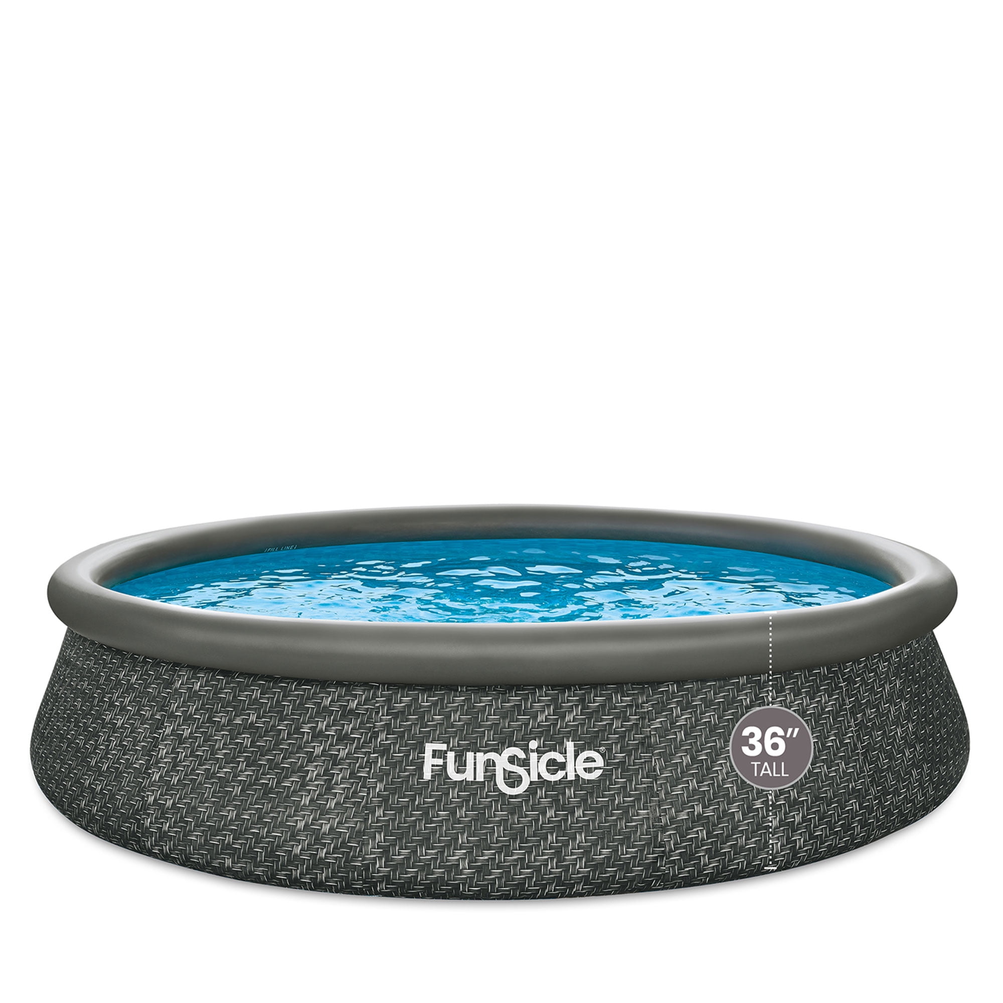 Funsicle 14ft x 36in Round QuickSet Designer Above Ground Pool, Dark