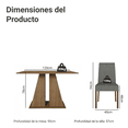thumbnail image 3 of Juego de Comedor Mesa y 6 Sillas Madesa Cheryl MS, 3 of 10