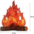 thumbnail image 2 of 3D Decorative Cardboard Campfire Centerpiece Artificial Fire Fake Flame Paper Party Decorative Flame Torch (Red Orange), 2 of 7
