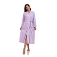 thumbnail image 6 of EA'S SECRET 100% Cotton Womens Robe Lightweight Long Kimono Bath Robe Soft Knit Spa Robes Ladies Loungewear with Pockets(Purple,2XL), 6 of 8