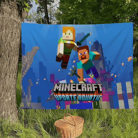 Popular Game M-Minecraft-T Retro Flags Multiple Choice Living Studio Booth Interior Decoration Banner