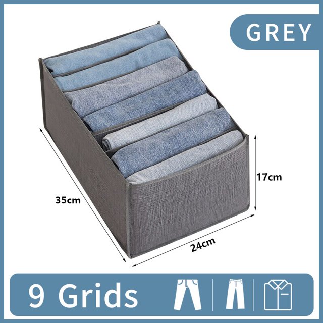 Organizador de almacenamiento para pantalones vaqueros, caja organizadora de armario, sistema de organización de ropa, organizadores de cajones, armario de pantalones