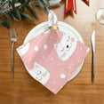 thumbnail image 2 of Napkin Satin Napkin 20*20Inchx4 Kitchen Towel Dinner Plate Towel Decorative Towel Napkin Tea Towel Suitable For Kitchen Table Cartoon Cat, 2 of 8