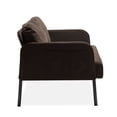 thumbnail image 5 of Knubmt Upholstered Polyester Fabric Loveseat Sofa with Metal Legs, 2 Seater Comfy Sofa Couch for Living Room, Bedroom, Office, Apartment, Brown, 5 of 7