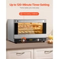 thumbnail image 4 of VEVOR Commercial Convection Oven, 47L/43Qt, Half-Size Conventional Oven Countertop, 1600W 4-Tier Toaster with Front Glass Door, Electric Baking Oven with Trays Wire Racks Clip Gloves, 120V, ETL Liste, 4 of 9
