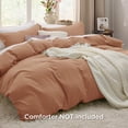thumbnail image 2 of Juego de fundas de edredón Bedsure Taupe Queen Size, 3 piezas prelavadas, 2 of 7