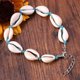thumbnail image 3 of BRIGHTFUFU Pulsera de concha marina Pulsera de concha de nudo tejida hecha a mano simple para mujer Grils Lover Blue, 3 of 7