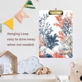 thumbnail image 4 of FORMRS Acrylic Clipboard with Low Profile Clip Standard A4 Letter Size, 12.5" x 9", White Sea Plants, 4 of 8