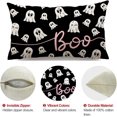 thumbnail image 5 of Halloween Pillow Covers 12x20 inch Black White Ghost Boo Decor Black Halloween Lumbar Pillow Covers Decorative for Halloween Home Decor for Sofa 029, 5 of 6