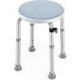 thumbnail image 1 of Chaise de Bain Réglable avec Coussin, Tabouret de Douche en Aluminium pour l'Intérieur de la Douche, outil-Free Assembly, 8 Hauteurs Réglables et Antidérapant pour Aînés, Personnes Âgées, Personnes Handicapées, Handicap, Charge de 350 Lb, 1 of 9