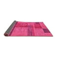 thumbnail image 2 of Ahgly Company Indoor Round Abstract Pink Modern Area Rugs, 6' Round, 2 of 4