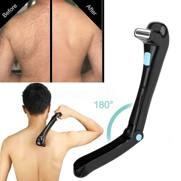 Electric Back Shaver for Men,Back Hair Shaver Foldable Hair Trimmer Hair Removal Tool,Ergonomic Handle