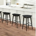 thumbnail image 2 of Steve Silver Hilton Black Solid Acacia Wood Counter Stool, 2 of 10