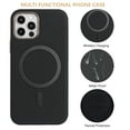 thumbnail image 3 of Allytechgroup iPhone 12 Pro / 12 6.1" Case with Magnetic Ring, Compatible with Magsafe Slim Back Cover Flannel Inner Lining Shockproof Protective Phone Case for Apple iPhone 12 Pro / 12 6.1", Black, 3 of 6