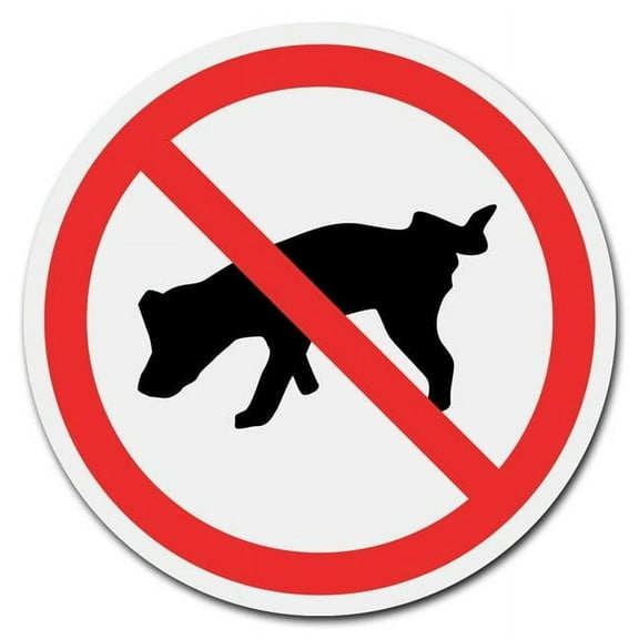 SignMission Circular Rigid Plastic Sign 12" Tall - No Dog Pee | Plastic Sign |  Made in the USA