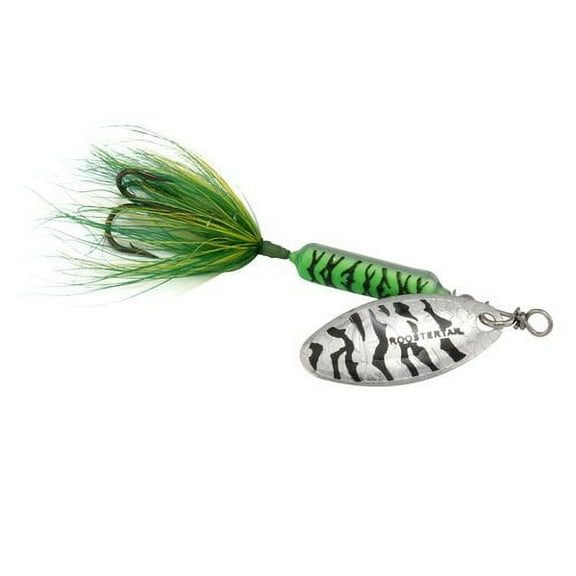 Yakima Bait Worden's Original Rooster Tail Fishing Lure, Metallic Lime Tiger, 1/6 oz., Size 8, 210 MLT