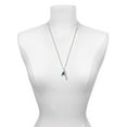thumbnail image 3 of Delight Jewelry Silvertone Derby Hat with Pipe Silvertone Family Bar Charm Necklace, 23", 3 of 4
