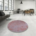 thumbnail image 3 of Ahgly Company Indoor Round Mid-Century Modern IndianRed Oriental Area Rugs, 4' Round, 3 of 6