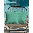 thumbnail image 2 of Outdoor Pillows Waterproof, Teal Solid Color Bedding Throw Pillows with Insert for Couch Sofa Bed, Minimalist Vintage Linen Texture Modern 16x16 Inch Pillowcases Decorative Patio Pillow Set of 2, 2 of 6