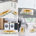 thumbnail image 6 of Kitchen Rugs and Mats Non Skid Washable White Wood Text Sunflower Flowers Kitchen Mat and Rug Set,Floor Cushion Waterproof Rug,Rubber Backed Area Rugs for Kitchen Laundry, 6 of 7