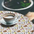 thumbnail image 2 of Ambesonne Jazz Music Fitted Round Tablecloth, Orchestra Cartoon, 56"- 60" Diameter, Multicolor, 2 of 5