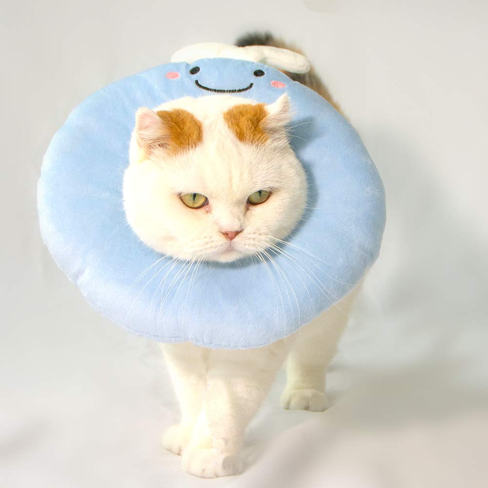 CMISMPRT Adjustable Cat Recovery Collar Soft Cat Cone After Surgery, Protective Elizabethan