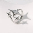 thumbnail image 4 of NICKSUN Star stainless steel ring four-pointed star index finger ring for men and women, daily wear, 4 of 6