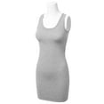 thumbnail image 3 of Women's Basic Scoop Neck Sleeveless Bodycon Mini Tank Dress, 3 of 3