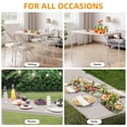 thumbnail image 3 of Kicctian 47" PU Leather Padded Folding Table -  Lightweight Collapsible Desk with Sturdy Metal Frame, Multi-Use for Home, Dining, Office & Game, Beige, 3 of 6
