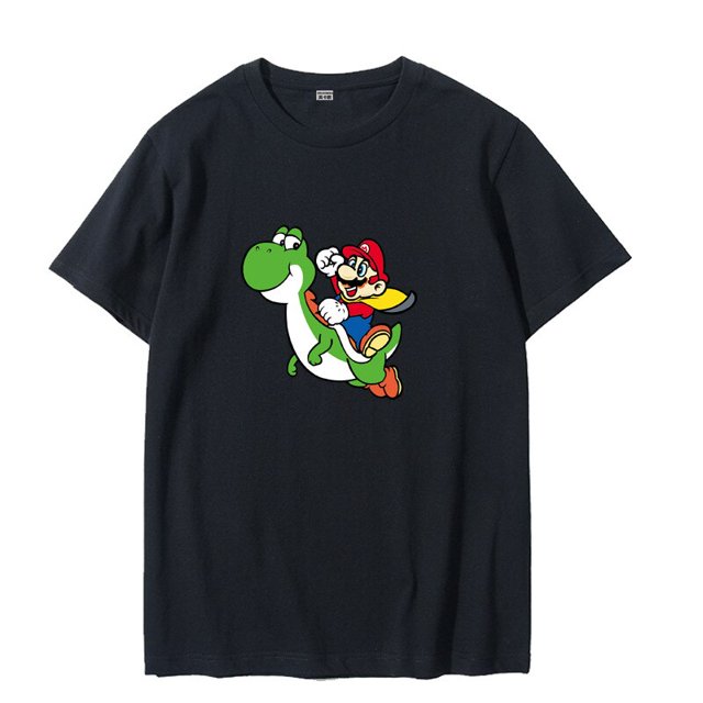 Camiseta con estampado de la serie Super Mario para niños, vestido familiar para padres e hijos, camisetas divertidas bonitas, camiseta de verano con cuello redondo, regalo de Navidad zhangmengya LED