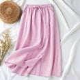 thumbnail image 5 of ZToonmas Women's High Waist Gingham Maxi Skirt Drawstring Elastic Waist A-Line Flowy Skirt for Casual Summer Wear, 5 of 5