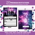 thumbnail image 6 of Galaxy Fort Battle Video Gaming Invitations for Kids, 20 Fill-In Cards with Envelopes, 5x7 Children's Birthday Party Invitations, Birthday Party Supplies, Made in USA by Amanda Creation, 6 of 9