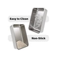 thumbnail image 4 of Stainless Steel Litter Box, 17.7"L x 13.77"W x 4"H Metal Cat Litter Box Non Stick No Smell Easy Clean, Low Entry Litterbox for Kitten, Elderly Cats, Bunny, Silver, 4 of 6