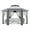 Gray, variant on 13x13 PopUp Gazebo, Canopy Tent, with Zippered Mesh Sidewalls and Carrying Bag, Hexagonal Canopy Shelter, Outdoor Gazebo for Backyard & Patio Furniture