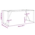 thumbnail image 2 of vidaXL Dining Table Legs O-Frame 160x80x73 cm Steel, 2 of 5