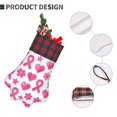 thumbnail image 5 of Dog Paw Decorative Socks 17x11.8in Top With A Strap Design For Easy Hanging For Festive Christmas Party Decorations Modern Pink Ribbon Pattern With Geometric Elements, 5 of 7