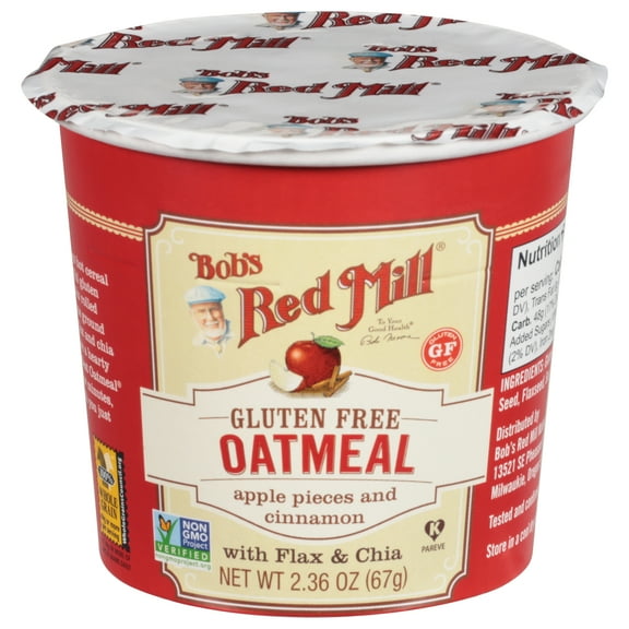 Bob's Red Mill Apple Cinnamon Oatmeal Cup 2.36 oz (Pack of 24)