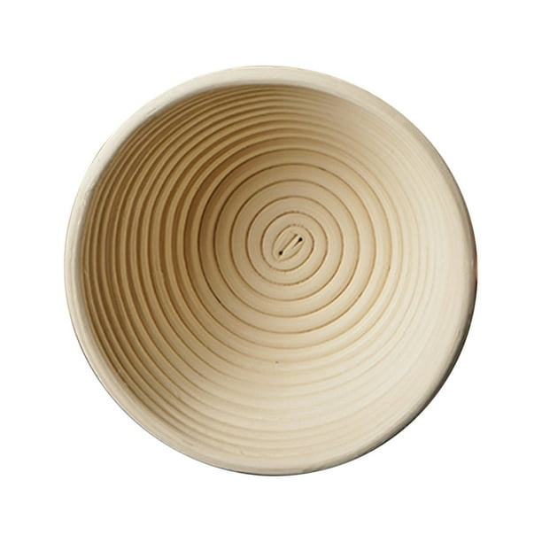 Fiudx Cesta de Ratán, Cesta de Fermentación de Pan de Estilo Europeo, Herramienta de Ratán Natural para Levar Masa, Elemento Esencial de Cocina Ligero, Diseño Artesanal, Ideal para Repostería Casera,