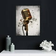 thumbnail image 4 of Nawypu  Vintage Music Canvas Wall Art Antique Record Phonograph Microphone Painting Prints Flying Music Note Pictures for Bedroom Music Room Wall Decor Framed Ready to Hang, 4 of 4