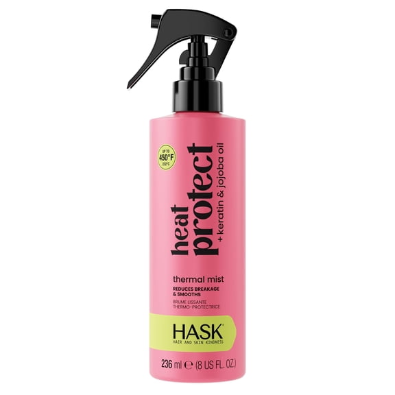 HASK Heat Protect Keratin & Jojoba Oil Thermal Mist, 8 fl oz