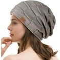 thumbnail image 2 of REDESS Beanie Hat for Men and Women Winter Warm Hats Knit Slouchy Thick Skull Cap-Beige, 2 of 5
