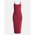 thumbnail image 4 of No Boundaries Ribbed Strappy Maxi Dress, Women's and Women's Plus XXS-4X, 4 of 4