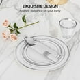 thumbnail image 2 of ROVSUN 800 Pieces Gold Disposable Dinnerware Set 100 Guests,Elegant Plastic Plates for Party Wedding，100Pre Rolled Napkins with Silverware,100 Dinner Plates,100 Dessert Plates,100 Cups,100Straws, 2 of 8
